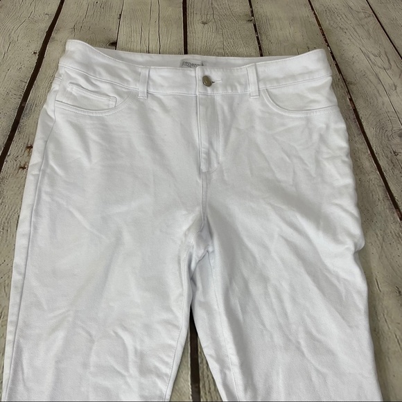 Chico’s Zenergy White Cotton Cropped Pants Size 8 - Picture 2 of 10